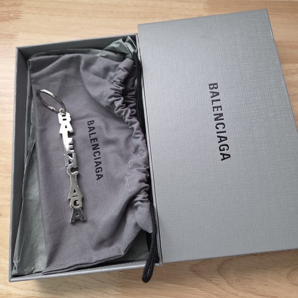 Balenciaga Silver Keychain Key Ring - Picture 7 of 16